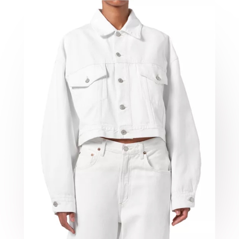 AGOLDE Palmer Jacket in Milkshake white denim